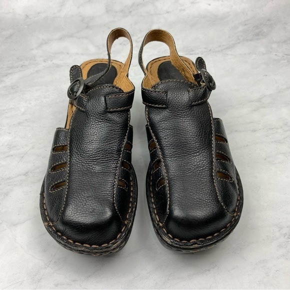 B.O.C. Born Concept Slingback Wedge Wedges Black Sandals Summer Shoes Size 7 - Picture 8 of 8